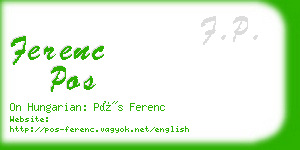 ferenc pos business card